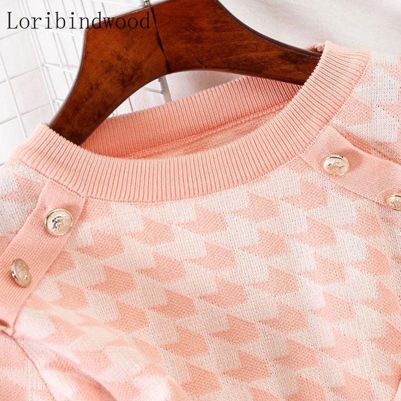 Женский трикотажный костюм из 2 предметов элегантный вязаный свитер с коротким