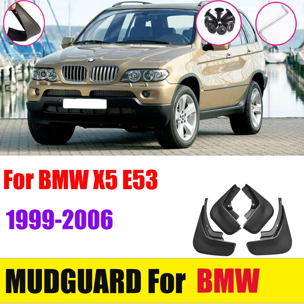 4 шт. Автомобильный задний переднее крыло брызговики для BMW X5 E53 1999 2000 2001 2002 2003 2004 2005
