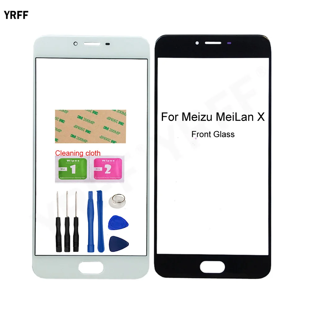 for meilan x mobile front outer glass touch panel for meizu x front glass panel no touch screen assembly phone repair parts free global shipping