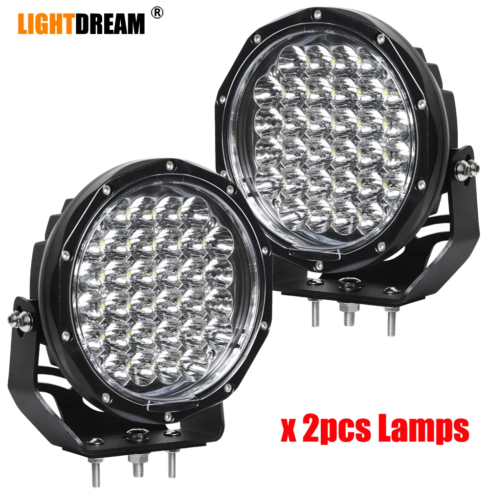 Kopen 9 Inch Zwarte Ronde 128W Led Pods Spot Beam Off Road Light Bar Fog Rijden Licht Dak Bar Bumper Voor Suv Boot