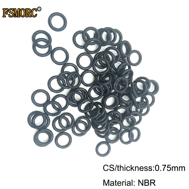 100 шт. уплотнительное кольцо из нитрильного каучука толщиной 3-7 5 мм х 0 75 (CS) |