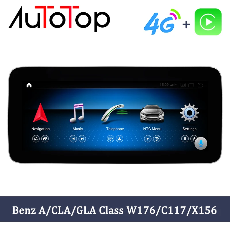 AUTOTOP автомобильный стереоплеер Qualcomm Android для Benz A CLA GLA CLass W176 C117 X156 2013 2018 Carplay Авто