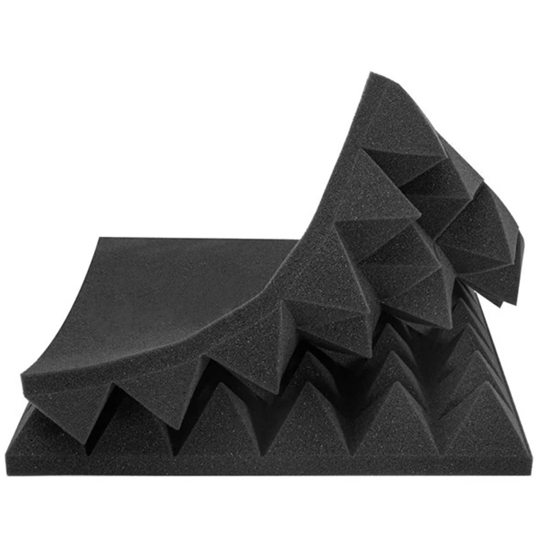 Promotion! 24 Pcs Acoustic Foam Panels Sound Absorbing Dampening Wall Pyramid 2 Inch Treatment 40X30X5 cm | Строительство и