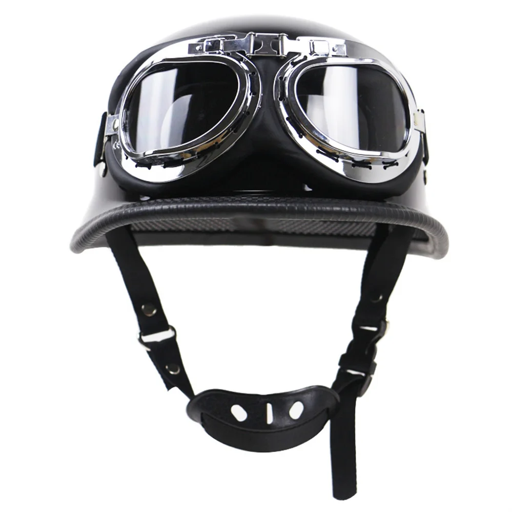 DOT German Retro Motorcycle Half Helmet Protective Outdoor Riding Motorbike Helmets With Glasses Electric Scooter Moto Casco | Автомобили