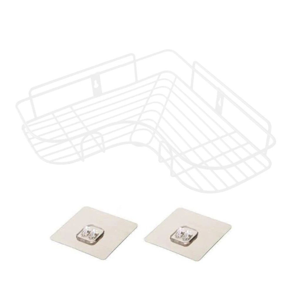 

Suction Wall Type Bathroom Shelf Shower Rack Toothbrush Holder Bathroom Accessories Hollow Out Simplicity No Drilling