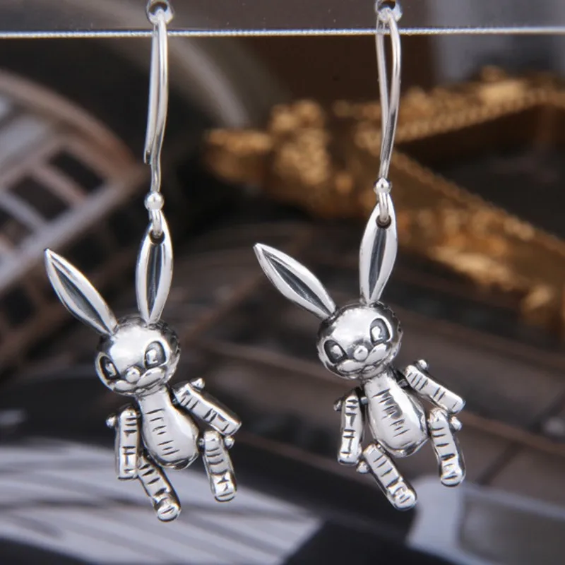 Новый однотонный кулон в виде кролика из серебра 100% пробы BOCAI модное женское