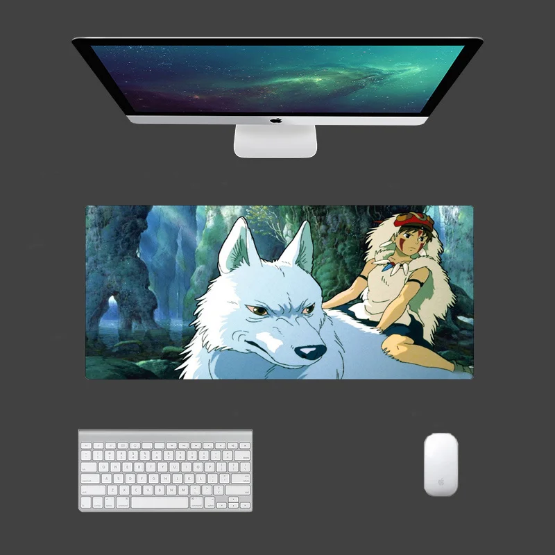 

Игровой коврик для мыши, новые большие коврики HD для домашнего стола, коврик для клавиатуры, коврик для принцессы Mononoke, нескользящий коврик ...