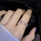 Женские Элегантные кольцо с бабочкой из кристаллов простые корейские кольца Стразы с индексом кольцо с открытым пальцем ювелирные изделия Регулируемые кольца