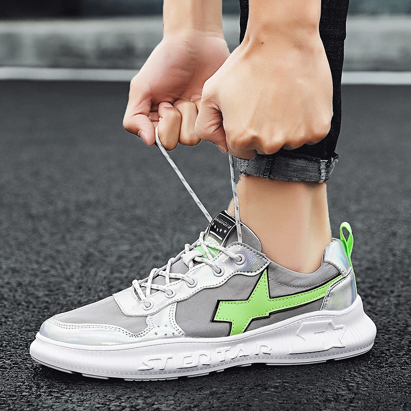 

2021 Spring Men Casual Flats Shoes Red White Men Leather Sneakers High Quality Men Youth Casual Shoes Comfortable Shoes Adult