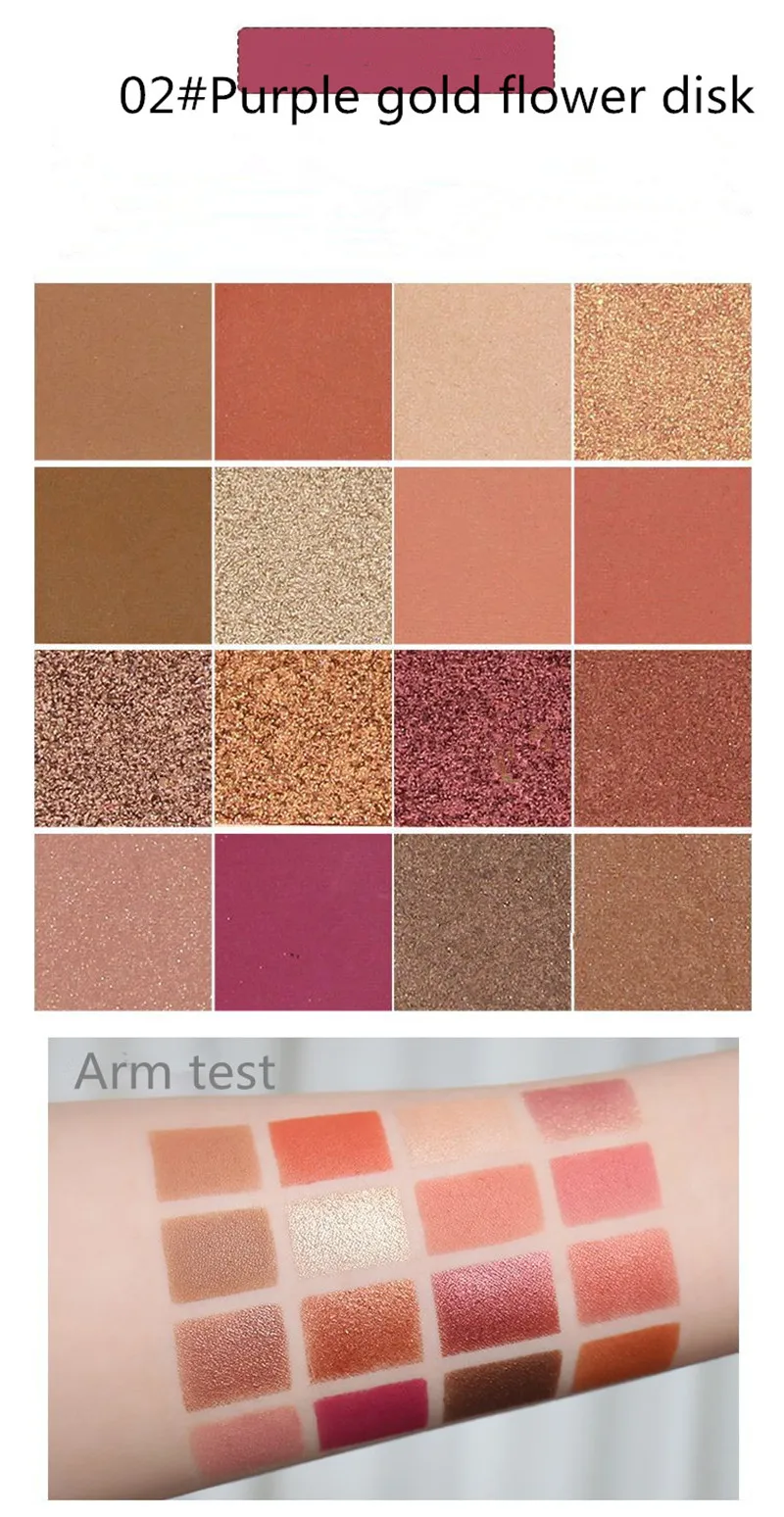 NOVO 16 цветов Lazy Eye Shadow Disk телесный макияж для начинающих девушек тени для век Палитра