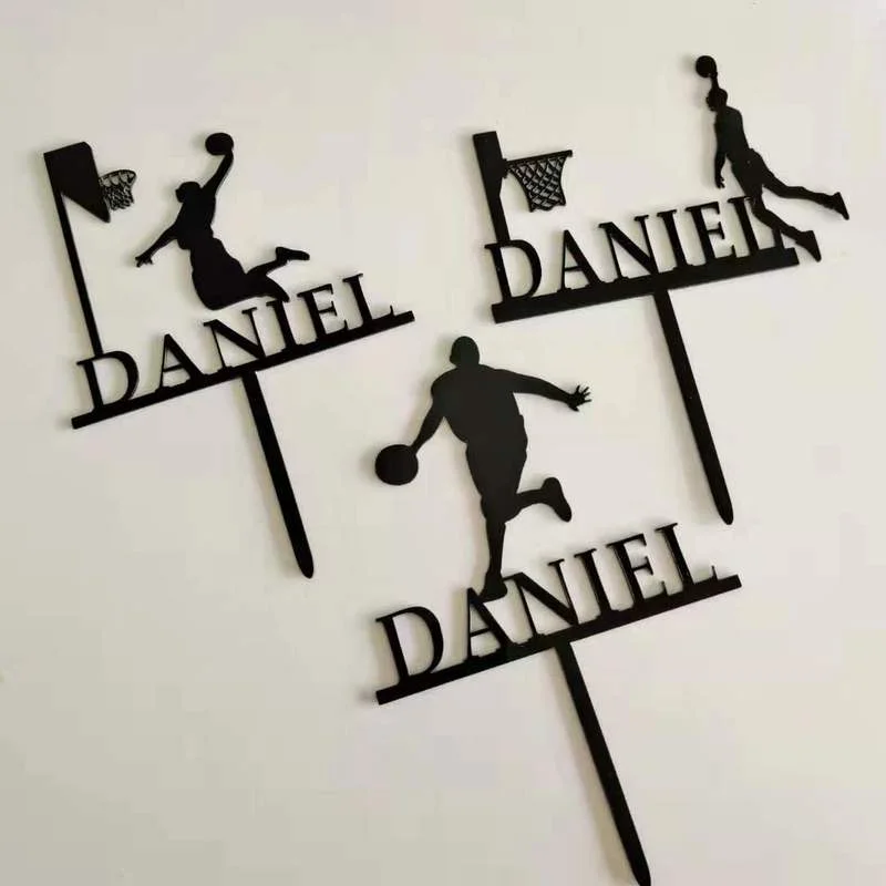 Тематический баскетбольный телефон акриловый Топпер для кексов Slam Dunk детей