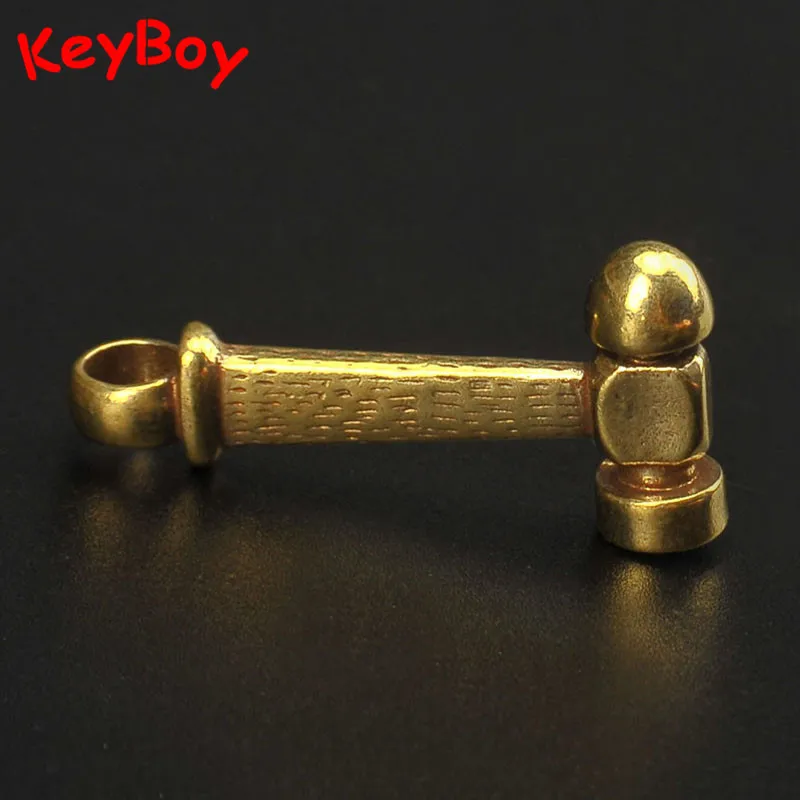 Медные Подвески маленький молот брелок для ключей ручной работы латунные