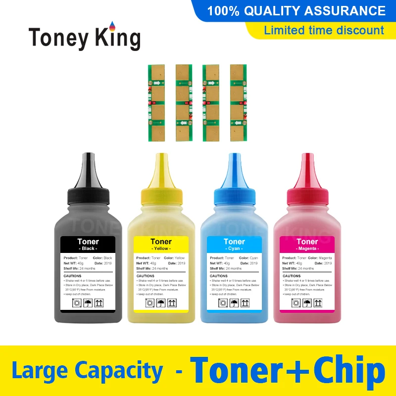

Toney King 4PC CLT-K407S clt-407s Toner Powder Chip For Samsung CLP 320 325 clp320 clp325 CLX 3180 3185 clx3185 clt 407s Printer