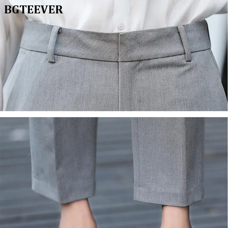 Elegant High Waist Women Pencil Pants 2019 Autumn Work Suit Female Trousers Office Ladies Capris Plus Size | Женская одежда