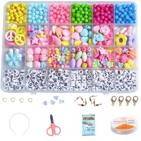 diy handmade beaded toy with accessory set childrens creative 24 grid girl necklace bracelet beaded set puzzle childrens gift