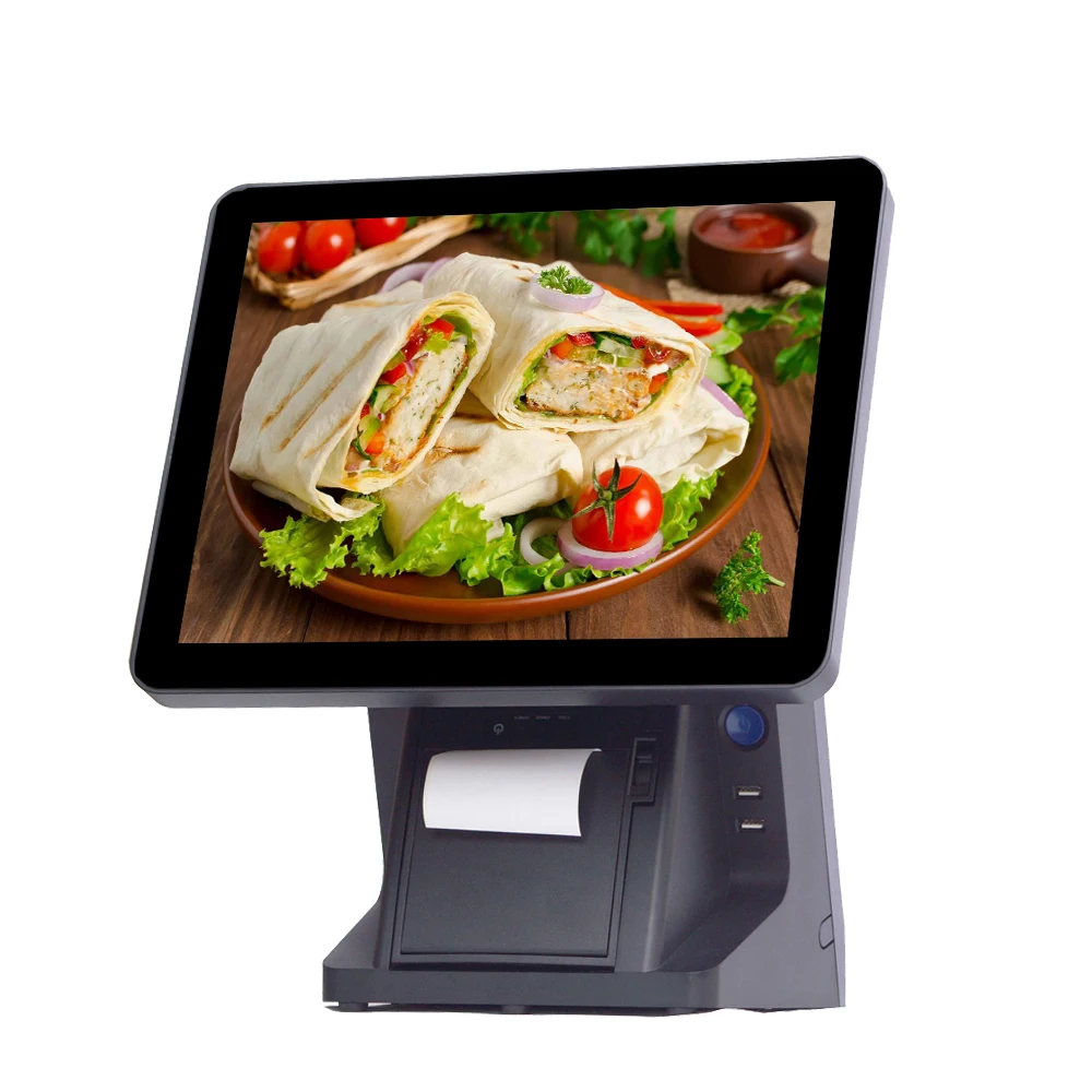 Windows POS система 15 дюймов емкостный сенсорный экран кассовый аппарат терминал для