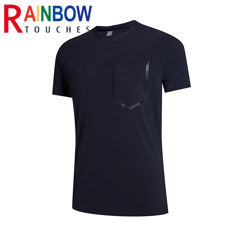 

Rainbowtouches Summer Men Sports Top Stretch Casual Short Sleeves Sweat Absorbing And Quick Drying Fitness Training T-shirt