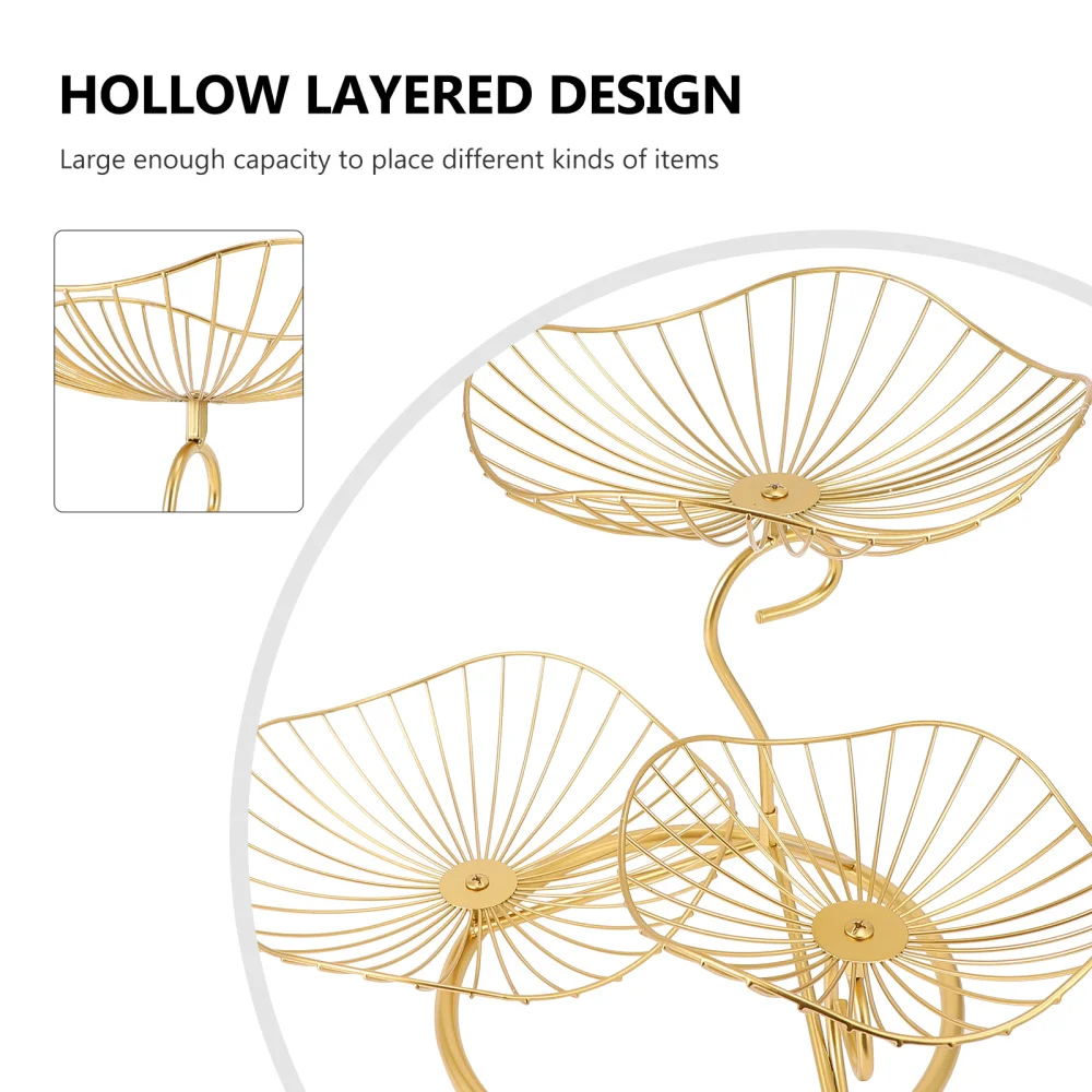 

1PC Nordic Style Fruit Tray Creative Modern Fruit Basket Three-layer Fruit Tray