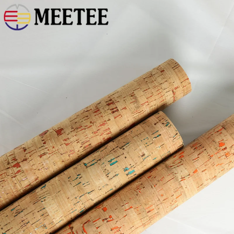 Meetee x см 1 мм Толстая натуральная пробковая ткань из искусственной кожи с принтом