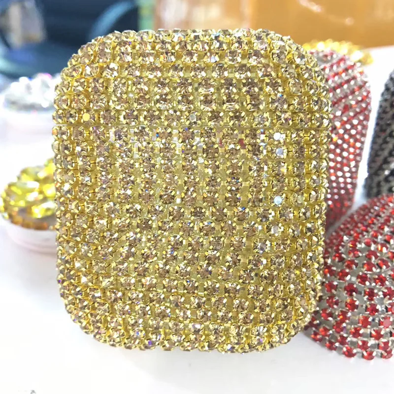 Роскошный блестящий декоративный чехол с бриллиантами для Apple AirPods аксессуары