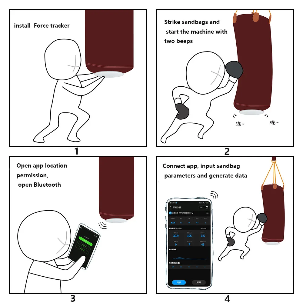 Умный датчик силы [queling] измеритель мощности и скорости для бокса с динамометром