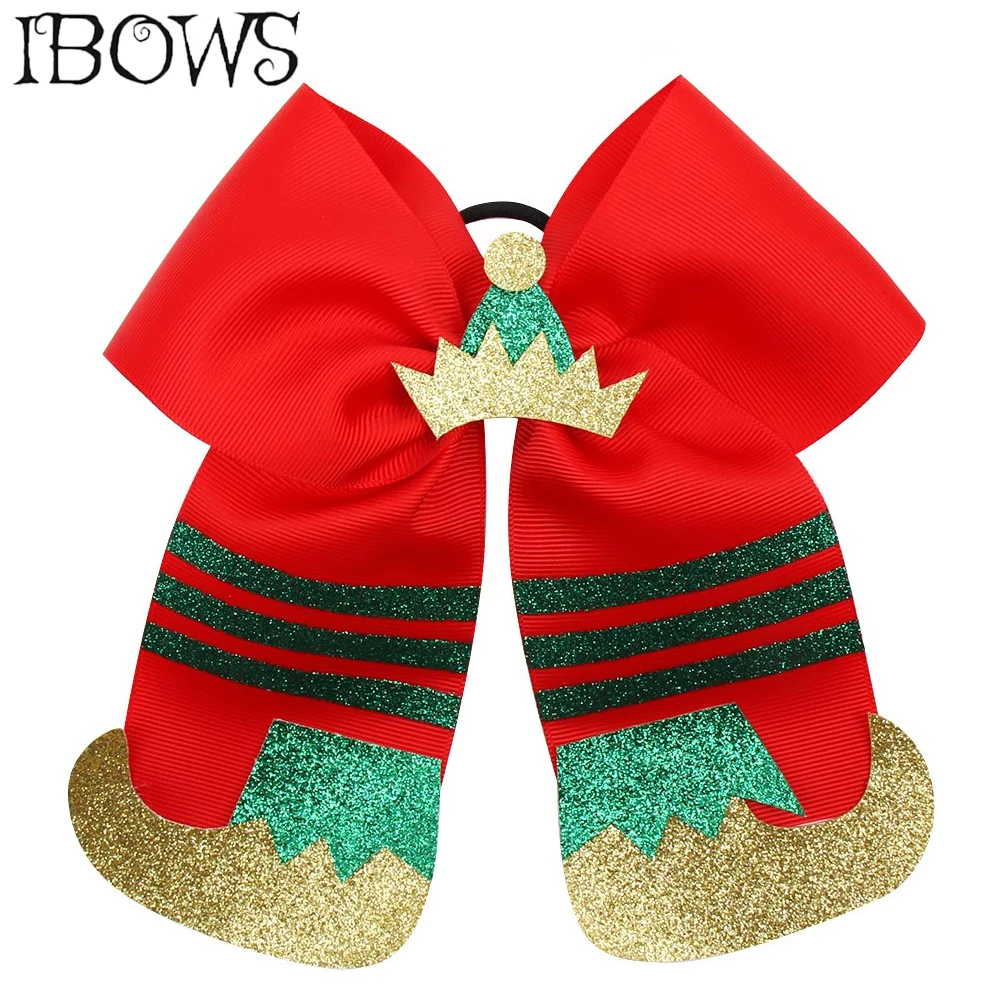 Рождественский бант с эластичной лентой для волос девочек женская обувь
