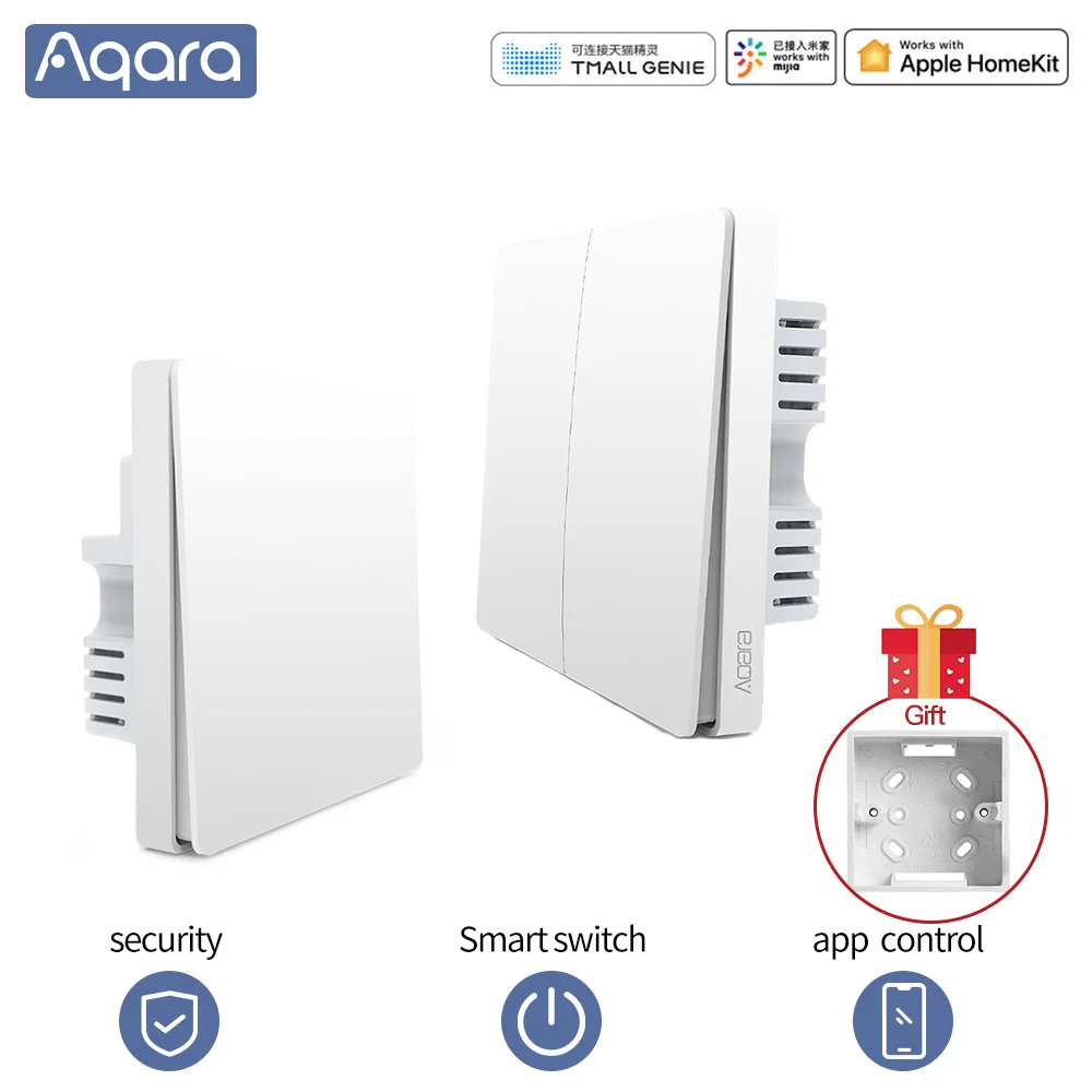 Умный настенный выключатель Aqara ZigBee Беспроводной Выключатель с проводным