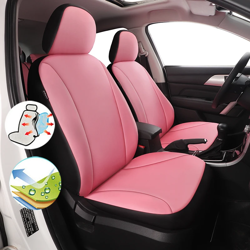 Universal Pink Car Seat Cover Set for Women and Girls Compatible with Citroen C2 C3 Aircross C4 CACTUS 2012 Ds4 Ds5 Saxo Xsara image 2