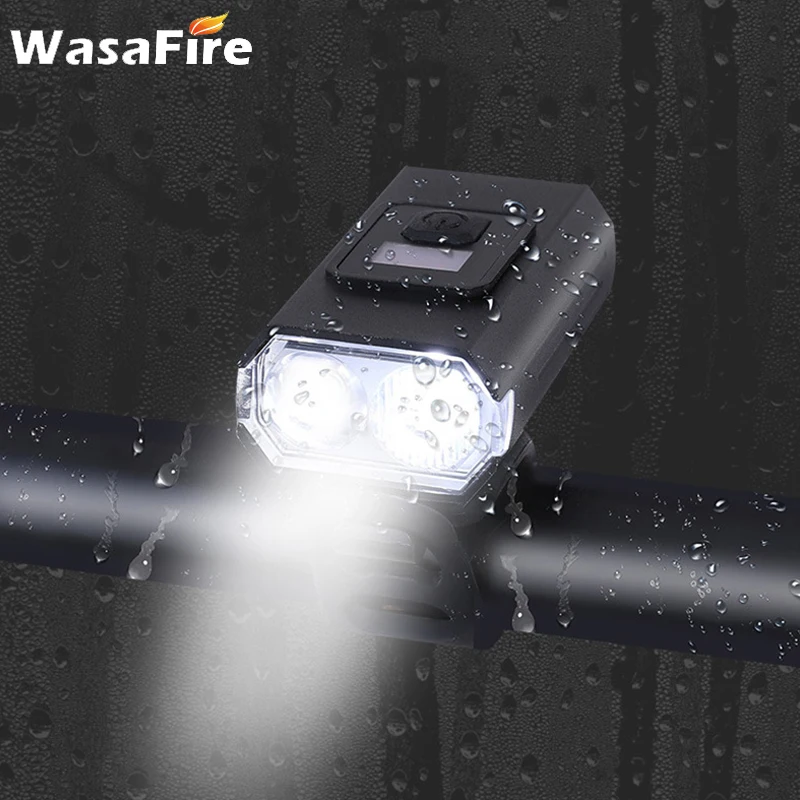 

Wasafire Bicycle Light LED High/Low Beam Bike Front Light USB Rechargeable MTB Head light 6 Mode Power Display Cycling Headlamp