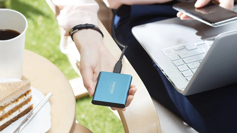 Samsung T5 портативный SSD 250 ГБ 500 1 ТБ 2 ТБ USB3.1 Внешние накопители USB 3,1 Gen2 и обратная совместимость с USB для ПК