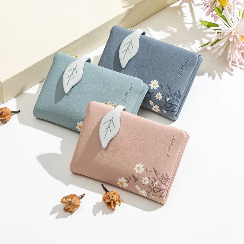 Новые женские кошельки из искусственной кожи модные короткие на застежке