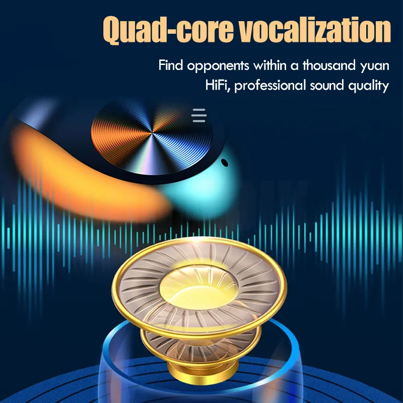 

Earphone Bluetooth Headsets Sports Waterproof 5.0 With TWS Wireless 3D for gamer Noise Cancelling