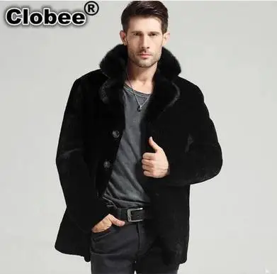 Офисный стиль мужское зимнее пальто из искусственного меха норки 2020 деловая