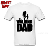 top t shirt for men walking dad t shirt new funny best daddy gift tshirt letter black white streetwear the walking dead style