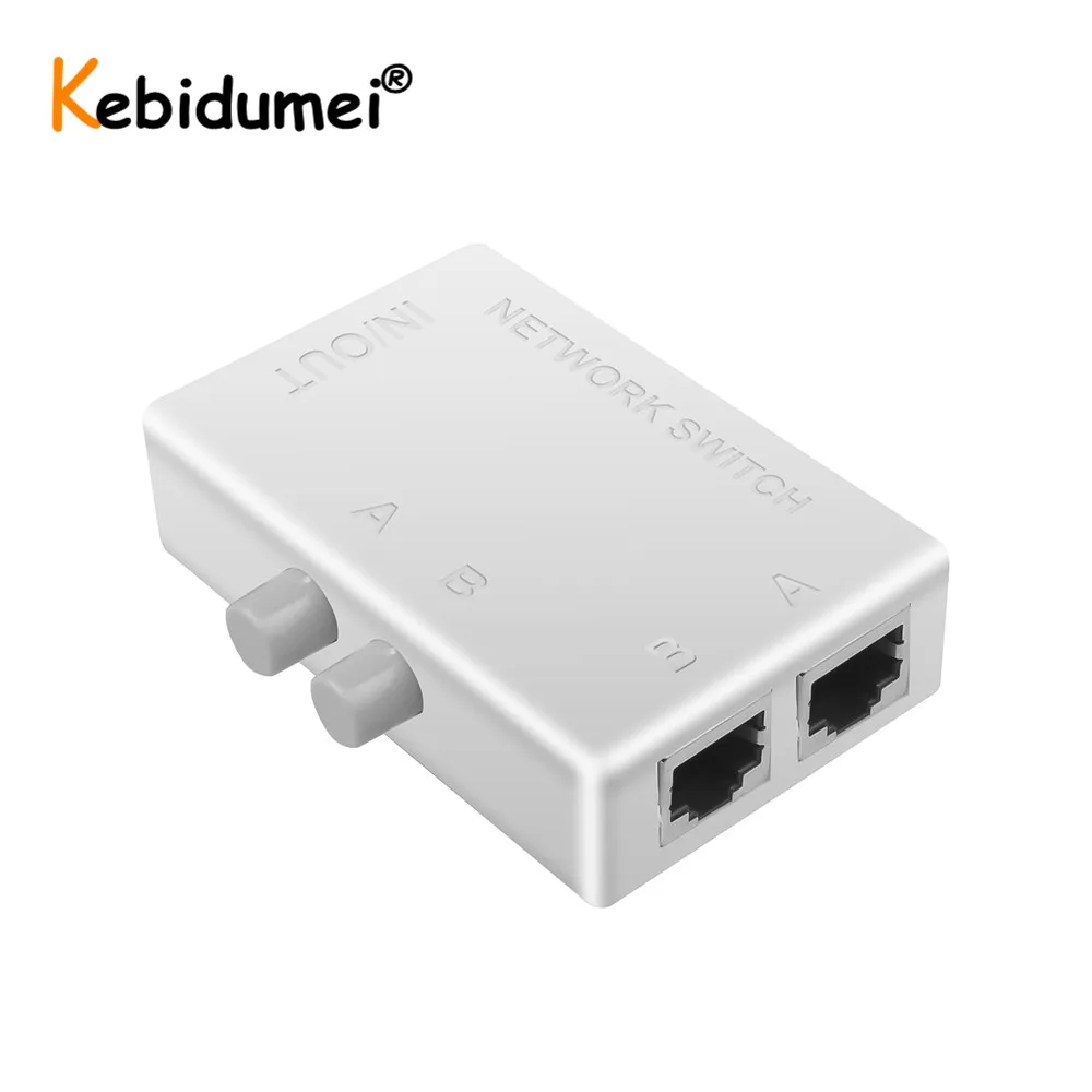 Лидер продаж 2 порта RJ45 LAN сетевой коммутатор Селекторный кабель Ethernet коробка