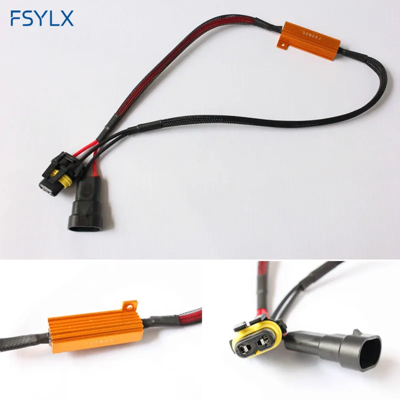 FSYLX 2 шт. 9006 9005 H11 H9 H8 H7 H1 H3 Автомобильный светодиодный Предупреждение компенсатор