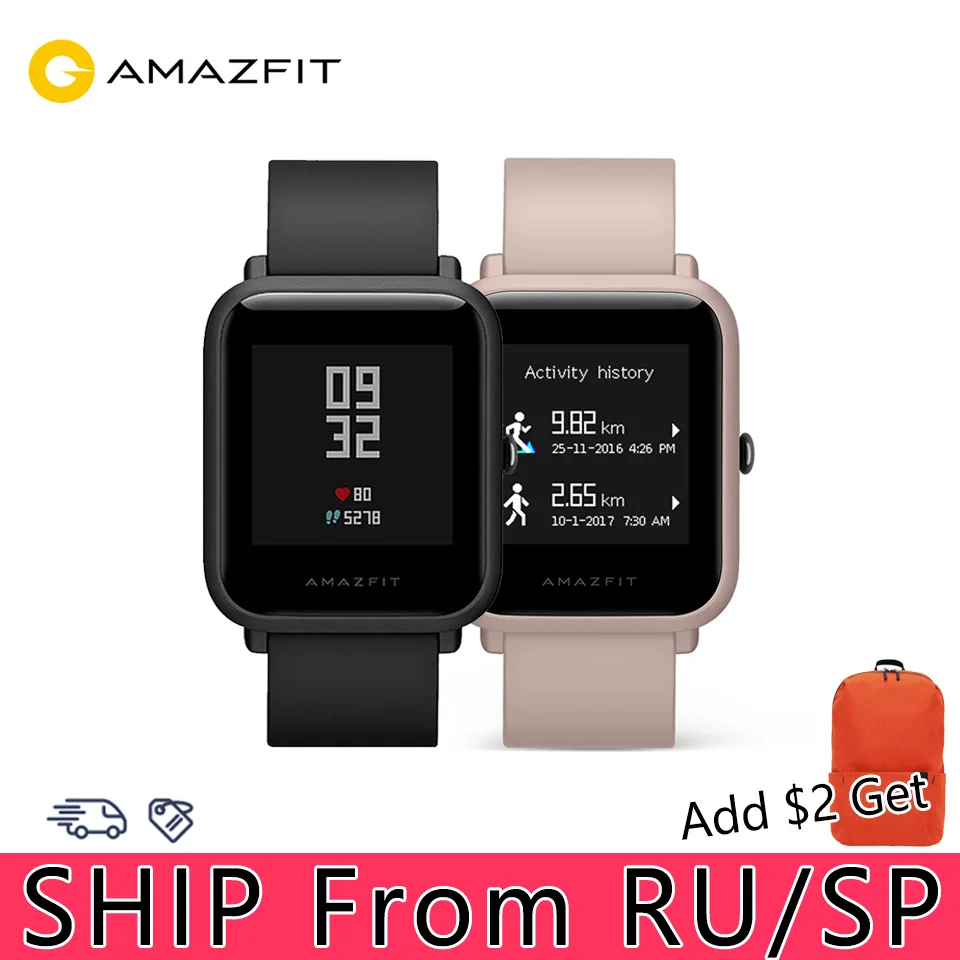 Смарт часы huami xiaomi Amazfit Bip Lite умные Huami Bluetooth 4 0 пульсометр аккумулятор на 45