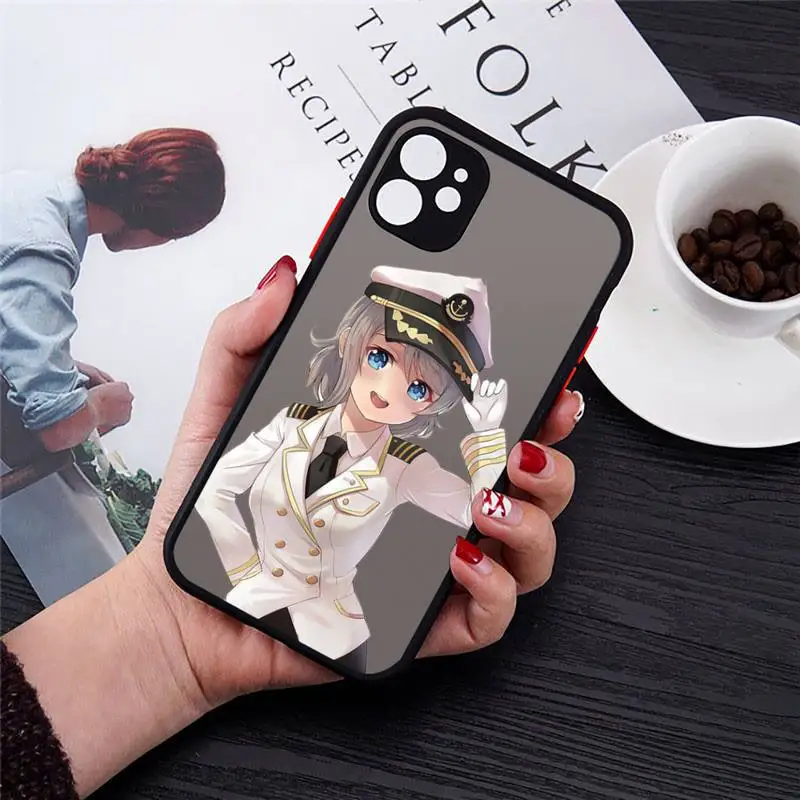 

Fashion anime police girl fashion Phone Cases Transparent Matte for iPhone 7 8 11 12 s mini pro X XS XR MAX Plus cover funda