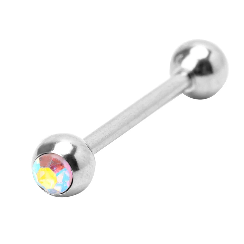 

12Pcs Multicolor Tongue Piercing Steel Barbell Ring Jewelry HX6F
