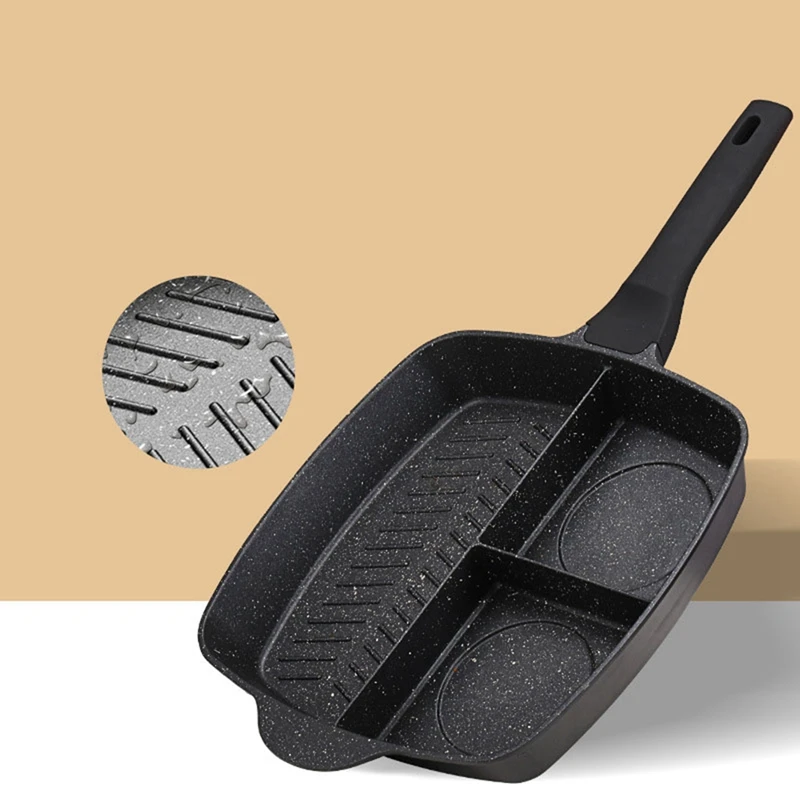 3-In-1 Non Stick Frying Pan Crepe Maker Cooking Wok Pot Korean Cookware Breakfast Egg Skillet Kitchen Utensils | Дом и сад