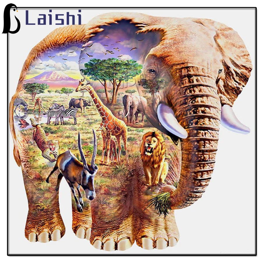 

5D DIY Creativity Diamond Painting Earth Animals collection,elephant,lion,giraffe Diamond Embroidery 3D Cross Stitch Home Decor