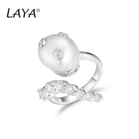 925 sterling silver high quality zircon perlas barrocas naturales ring for womens party fashion cute romantic jewelry gift