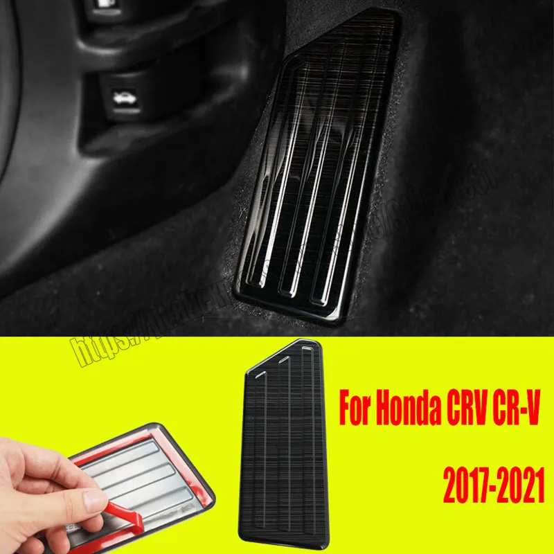 

For Honda CRV CR-V 2017-2021 304 Stainless Black Foot Pads Rest Pad Pedal Cover Trim