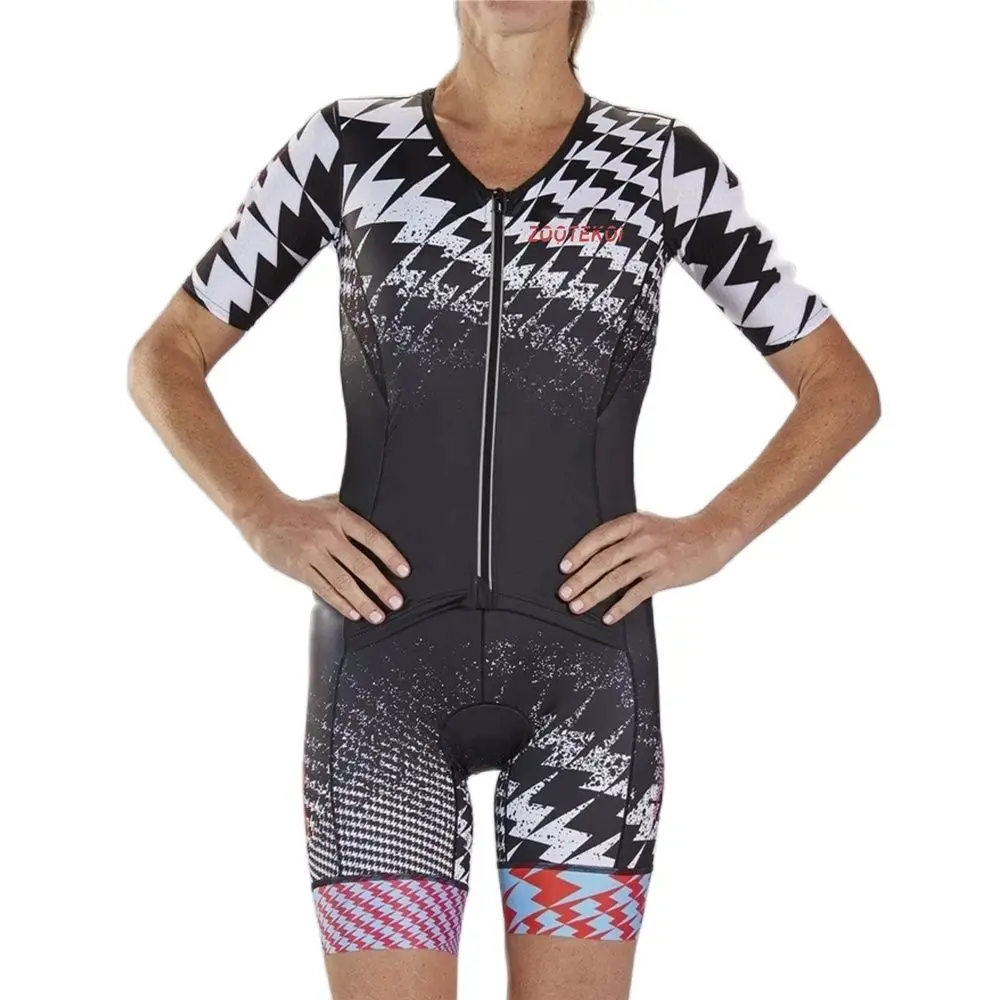 

ZOOTEKOI 2020 Women Triathlo Skinsuit body suit Trisuit Short Sleeve Speedsuit MTB Maillot Ciclismo Clothing Cycling Jersey Sets