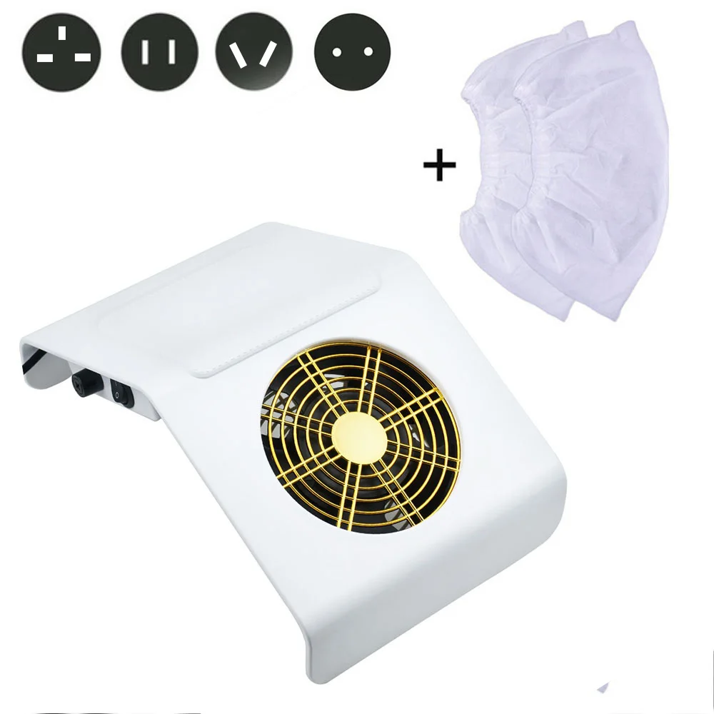 40W Dust Collector 60 Вт Мощный коллектор для всасывания пыли с ногтей пылесос профессиональный маникюрный аппарат с 2 мешками для пыли оборудование для маникюра - Цвет: 40W Dust Collector