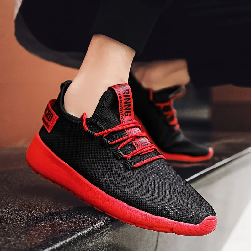 

Men's Mesh Casual Shoes Sneaks 2021 New Breathable Comfortable Big Size 47 Men's Vulcanize Black Shoes Wear-Resistant Non-Slip