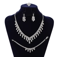 jewelry set hadiyana gorgeous ladies wedding party necklace earrings ring bracelet set bn7935 parure bijoux femme