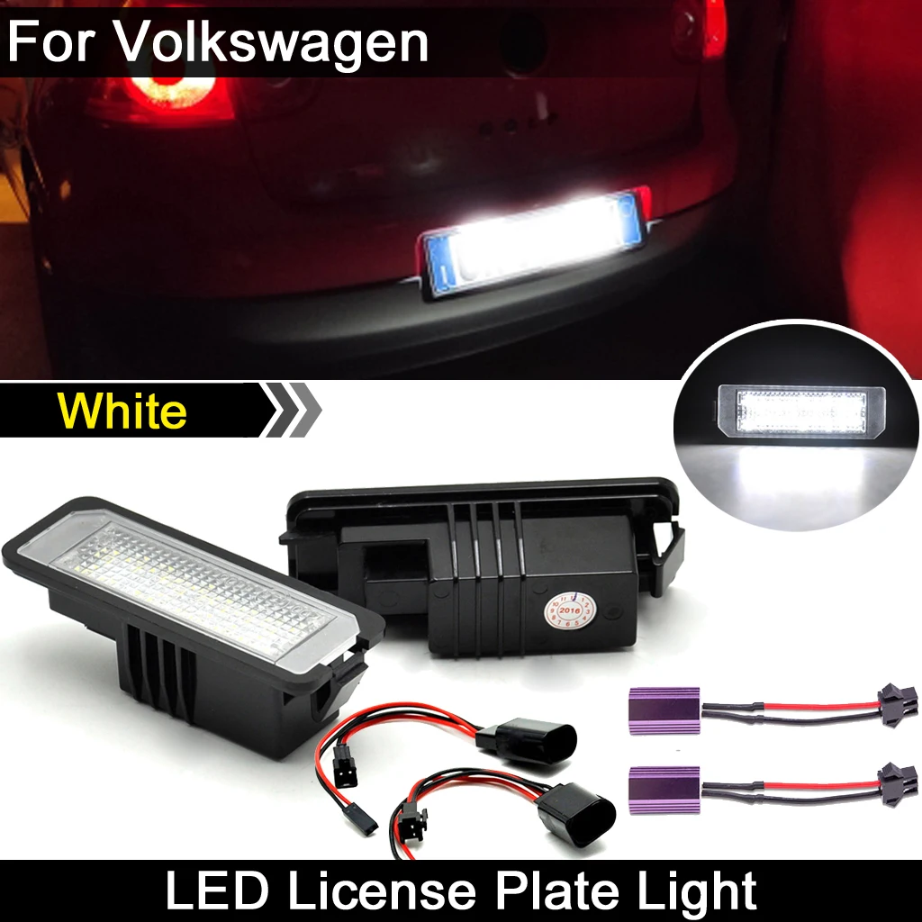 

Подсветильник для номерного знака, 2 шт., для VW Amarok Eos Golf Polo Passat Scirocco Lupo, Skoda Superb, Seat Ibiza