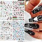 4 шт., рождественские 3D-Наклейки для ногтей