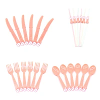 6pcs single party tableware bride penis shower sexy hen night willy penis novelty nude straw for bar bachelorette party supplies